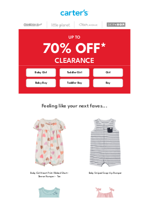 Carter's - Peep new price drops 👀 Up to 70% off!