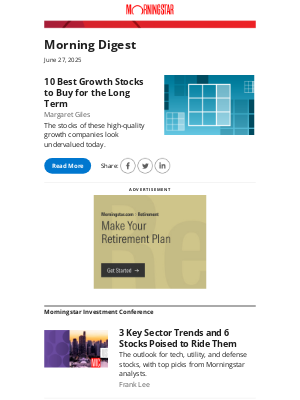 Morningstar - 10 Best Growth Stocks to Buy for the Long Term