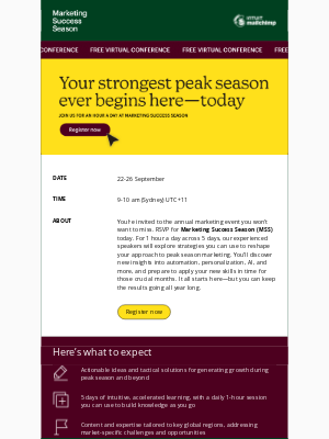 MailChimp - [Virtual Event] Marketing Success Season is back! Time to get ready