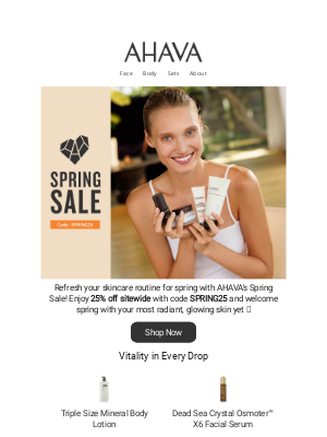 AHAVA - Skincare Refresh with 25% OFF