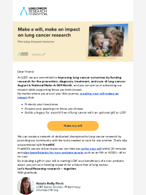 Lung Cancer Research Foundation - Make an impact on your loved ones and people living with lung cancer