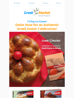 Greek Market (United Kingdom) - xxx@xxx.xxx, celebrating 🇬🇷 Easter in Britain?