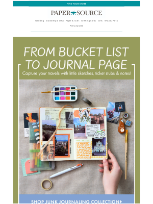 Paper Source - Anything Can Go in Your Travel Journal!