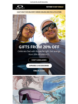 Oakley - Deals To Celebrate Father’s Day With Oakley