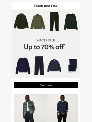 Frank and Oak - The Winter Sale is winding down