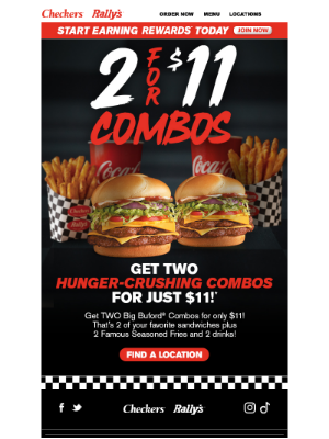 Checkers Drive-In Restaurants - Big Buford Combos for one great little price!