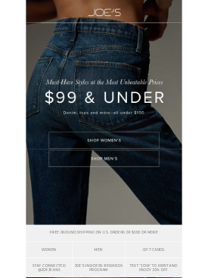 Joe's Jeans - The $99 & Under Shop
