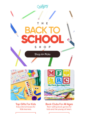 Cratejoy - Back to School + Free Shipping Boxes for All Ages