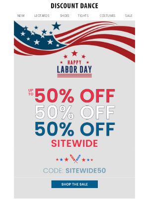 Discount Dance - Your Labor Day Special Offer⚡50% OFF!
