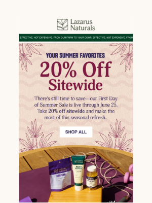 Lazarus Naturals - 🍉 Summer's Here & So Are the Savings – 20% Off!
