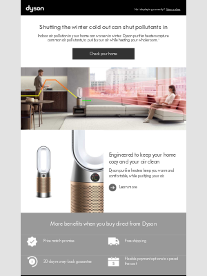 Dyson - Shutting the winter cold out can shut pollutants in