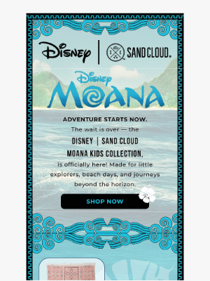 Sand Cloud Towels - 🌺 Disney | Sand Cloud Moana Kids Collection