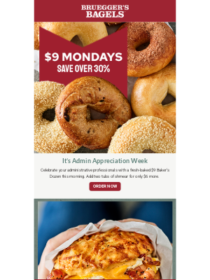 Bruegger's Bagels - Celebrate an Admin with bagels! 🤩