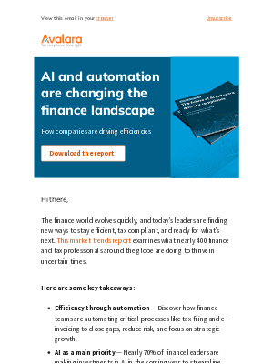 Avalara - From automation to AI: The future of finance revealed