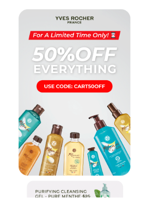 Yves Rocher - Only for you: 50% OFF everything you loved