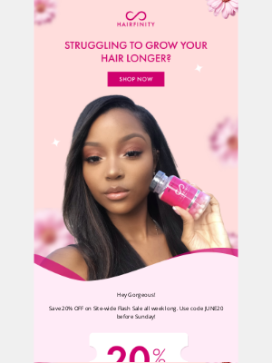 Hairfinity - 20% OFF on Site-wide Flash Sale!