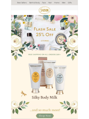 Sabon NYC - ⚡️ LOW STOCK ALERT - Get 25% EVERYTHING ⚡️