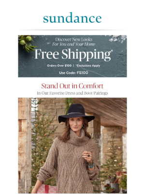 Sundance Catalog - Don't Forget! Free Shipping Ends In Hours.