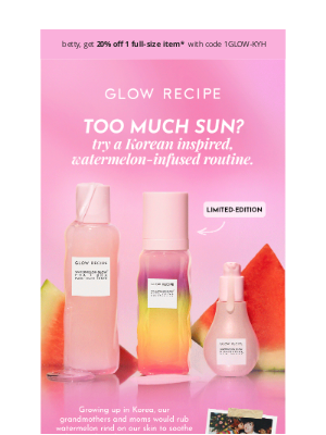 Glow Recipe - Why our grandmothers rubbed 🍉 on the skin