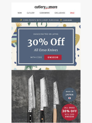 Cutlery and More - 30% off these *special* Enso knives!