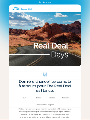 KLM - Les Real Deal Days sont là, ne les manquez pas!