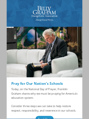 Billy Graham Evangelistic Association - Franklin Graham: Pray for Our Schools