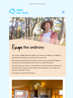 NRMA Parks and Resorts (AU) - To do: experience more of the great outdoors