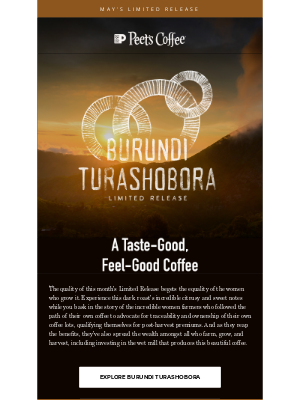 Peet's Coffee - Quality begets equality: May’s Limited Release