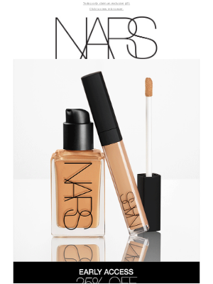 NARS Cosmetics (United Kingdom) - Early access. Ends at midnight.