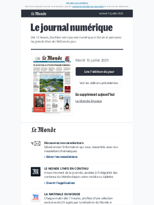 Le Monde - Journal numérique - Mardi 15 juillet 2025