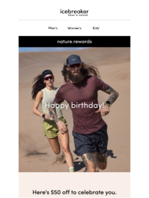 Happy birthday! Here's $50 off