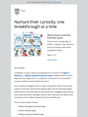 Mayo Clinic - Mayo Clinic Kids: Inspire a young scientist — give kids the gift of discovery