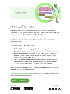 When I Work - How to avoid staffing issues