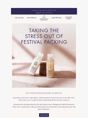 Aromatherapy Associates - Festival packing made simple (& seriously soothing)