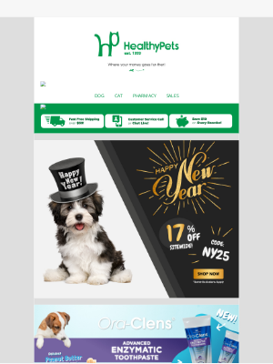 HealthyPets - 🎆 We're Ushering In The New Year! Here's A Chance To Get Ready!