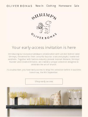 Oliver Bonas - gary, shop Shrimps x Oliver Bonas first