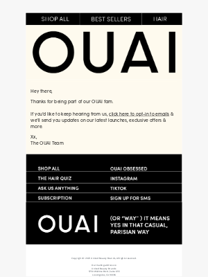 OUAI HAIRCARE - Let’s make this official
