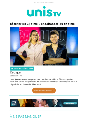 TV5 Unis (Canada) - Ça clique est de retour!