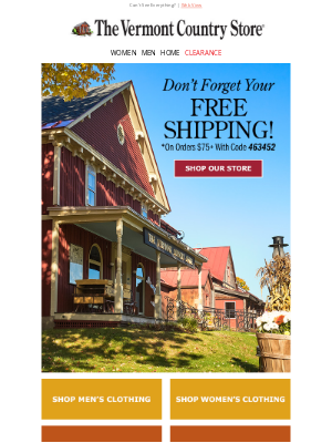 Vermont Country Store - 📦 Free Shipping for you!