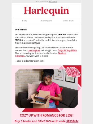 Harlequin - Get new Love Inspired books for 30% off!