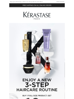 Kérastase - Enjoy a new 3-step routine and 20% off!