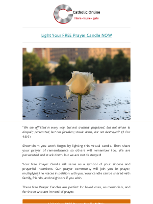 Your Catholic Voice Foundation - A Prayer Candle for a Loved One