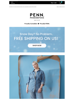 Penningtons - Incoming: Snow Ahead ❄️ Here's FREE SHIPPING