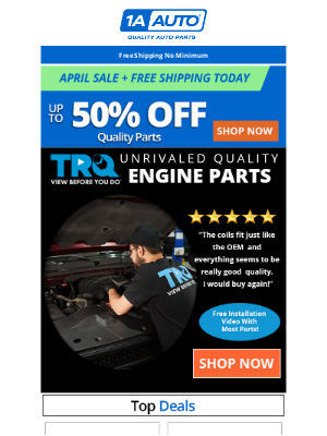 1A Auto Parts - Private Offer