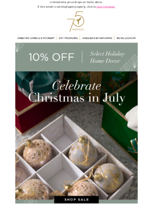 Papyrus - Celebrate Christmas in July with Papyrus