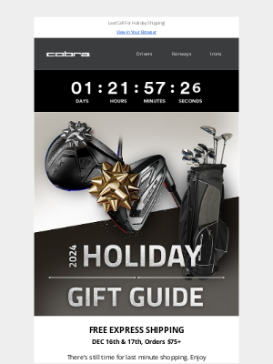 COBRA PUMA GOLF - 2 Days Only | Free Express Holiday Shipping