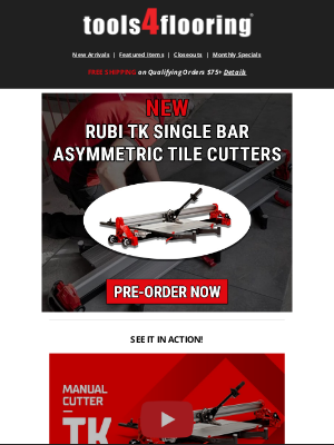 Tools 4 Flooring - NEW 🔥 Rubi TK Single Bar Asymmetric Tile Cutters