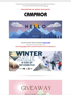 Campmor - ❤️February Newsletter