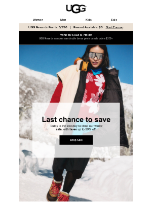 UGG - FINAL DAY: UP TO 50% OFF