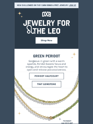 OXB Sweat Proof Jewelry - 🦁♌ LEO LOVE